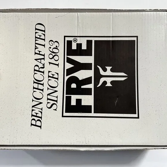 Frye Deborah Deco Tall Studded Boots Size 6 Grey Leather